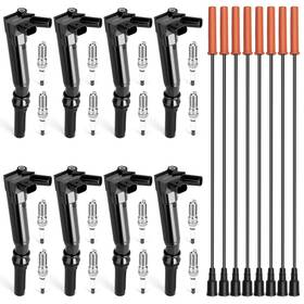 Nakonic Uf631-uf639 Uf631 Uf639 8pcs Ignition Coil With Spark Plug Wires Set - Compatible Fo