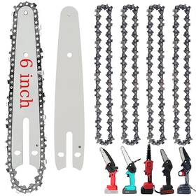 Nemtmcua 226129260901 6 Inch 5 Pieces Mini Chainsaw Chain With 2 Pcs Replacement Saw Bar Repl