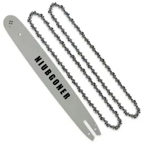 Xxs02 Niubgoner 18 Inch Chainsaw Guide Bar And Chain 0.325 Pitch .063 Gauge 68dl Replaceme