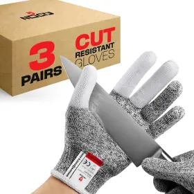 Hu-xi-186 Nocry Cut Resistant Work Gloves For Women And Men X-large Reinforced Grey