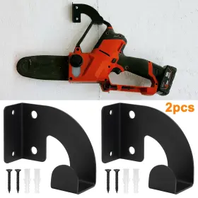 Nsioutlet 690770223497 2x Heavy Duty Chainsaw Storage Hooks Wall Rack Holder Hanger Bracket With 4 Screws