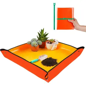Jh-0068 Onlysuki Repotting Mat For Indoor Plant Transplanting And Small 26.8 Inch X Orange