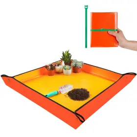 Jh-0100 Onlysuki Extra Large Repotting Mat For Indoor Plants 39.5 Inch X Orange