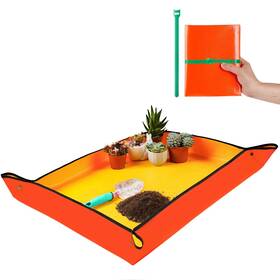 Onlysuki Jh0080 Large Repotting Mat For House Plants 39.5 Inch X 31.5 Orange