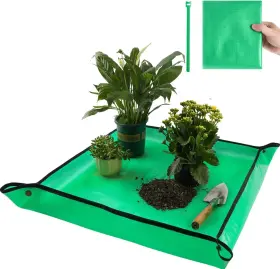 Pp-0068 Onlysuki Repotting Mat For Indoor Plant Transplanting Control Mess 26.8 Inch X26.8 Waterproof