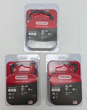 Oregon 036577000525 Advancecut R28 6 Inch Saw Chain 3/8 Low Profile Lot Of 3 Lubritec New