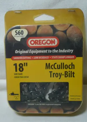 Oregon 036577002864 18 Inch S60 46 Cm Saw Chain Fits Mcculloch Troy-bilt And Others