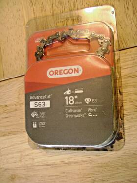 Oregon 036577519676 S63 Advancecut Chainsaw Chain For 18-inch Bar 63 Drive Worx Greenwks