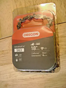 Oregon 036577519676 S63 Advancecut Chainsaw Chain For 18-inch Bar 63 Drive Worx Greenwks