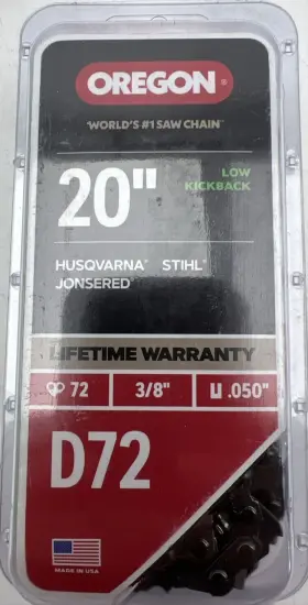 Oregon 036577642848 D72 .050 Chainsaw Chain For 20 Inch Bar Stihl Makita And Husqvarna Etc