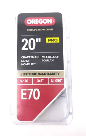 Oregon 036577644903 20 Inch Pro 70 3/8 E70 Chainsaw Saw Chain 7/32 For Sharpening Sealed New