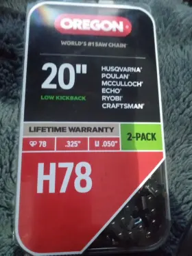 Oregon 036577645887 20 Inch Saw Chain H78 Low Kickback 2-pack Husqvarna Poulon Mcculloch Echo New
