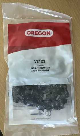 Oregon 036577648451 3-pack V81 Powercut Chainsaw Chain For 20-inch Bar 81 Drive Links .325
