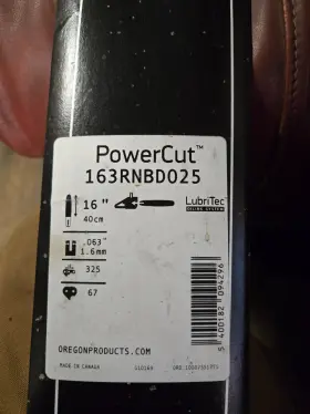 163rnbd025 Oregon Powercut Guide Bar P/n 16 Inch Lubritech Oiling System