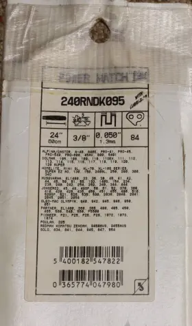 240rndk095 Oregon Power Match Plus 24 Inch Guide Bar 3/8 Pitch .050 Gauge