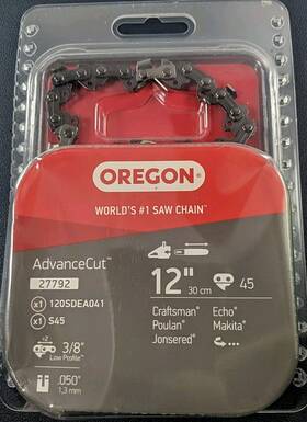 Oregon 27792 Chainsaw Chain Advancecut 12 Inch S45 3/8 For Craftsman/poulan/etc