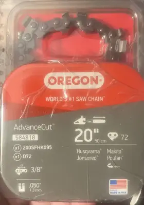 584818 Oregon Advancecut Chainsaw Chain 3/8 Inch Pitch 20 L X .050 Gauge