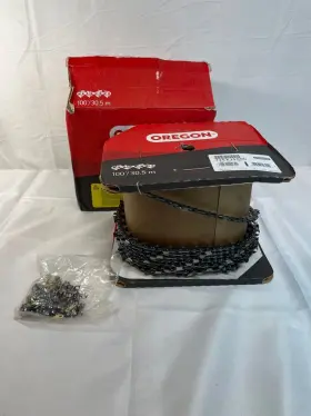 72exj100u Oregon Red Black Chain 3/8 Inch Pitch .050 Gauge 100ft Reel Chainsaw