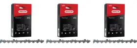 75cj093g Oregon 3-pack 28 Inch Chains - Powercut 3/8 Pitch .063 Gauge 93dl 3