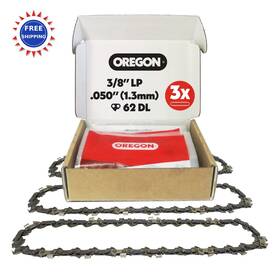 Oregon 8lp05062-3 3 Pack Chainsaw Chain 35cm Mm 52 Drive Links Compatible With Earthwise