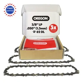 8lp05062-3 Oregon 3 Pack Chainsaw Chain 35cm Mm 52 Drive Links Compatible With Earthwise