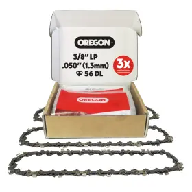 S56x3 Oregon 3pack Chainsaw Chain 3/8 Inch Lp Pitch .050 1.3 Mm Gauge For 16 40cm Ba