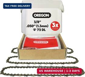 Oregon Tool 036577648444 3-pack 3/8 Inch Lp Pitch .050 1.3mm Gauge Chainsaw Chain For 20 50cm
