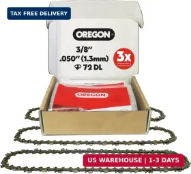 Oregon Tool 036577648444 3-pack 3/8 Inch Lp Pitch .050 1.3mm Gauge Chainsaw Chain For 20 50cm