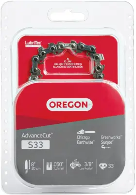 Oregon Tool 313034414416 S33 Pole Saw/chainsaw Chain For 8-inch Bar 33 Drive Links .050 Inch Gauge