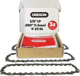 Oregon Tool S62x3 3-pack Chainsaw Chain 3/8 Inch Lp Pitch .050 1.3 Mm Gauge For 18 45cm