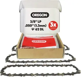 S62x3 Oregon Tool 3-pack Chainsaw Chain 3/8 Inch Lp Pitch .050 1.3 Mm Gauge For 18 45cm