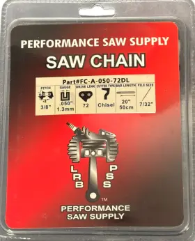 Fc-a-050-72dl Performance Saw Supply 20 Inch Chain 72dl 3/8 Fit Husqvarna 357xp 365 372xp 455 460 465 562xp 572xp 565 55