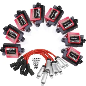 9748gg Pindex Uf271 748uu 748gg 8 Pack D581 Ignition Coils And Spark Plug Wires Set Compatible W