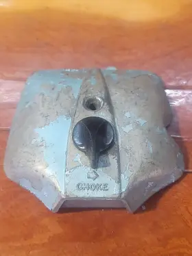 11187 Pioneer Used Chainsaw Metal Air Filter Cover With Choke Knob Vintage Oem