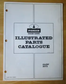 430065 Pioneer 2073 Chain Saw Parts Catalog Manual Model P/n