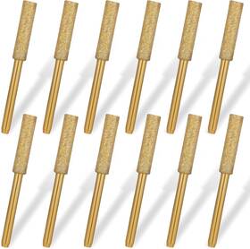 Piriuuo Hlsppxg1p 12 Pcs 3/16-inch Diamond Chainsaw Sharpener Bits High Hardness Sharpen