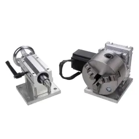 Poeira 713929932542 4th Axis Gearbox Cnc Router Rotary 3 Jaw 100mm Chuck 20 1 Engraving Ta
