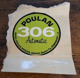 Poulan 23313 306 Automatic Round Decal
