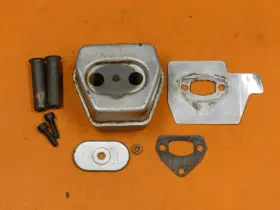 530071495 Poulan Craftsman Muffler With Bolts Gasket Shield 1