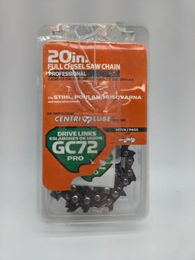 Power Care 1001-604-682 Gc72 Pro 20 In 3/8 72dl Full Chisel Saw Chain Stihl Husqvarna