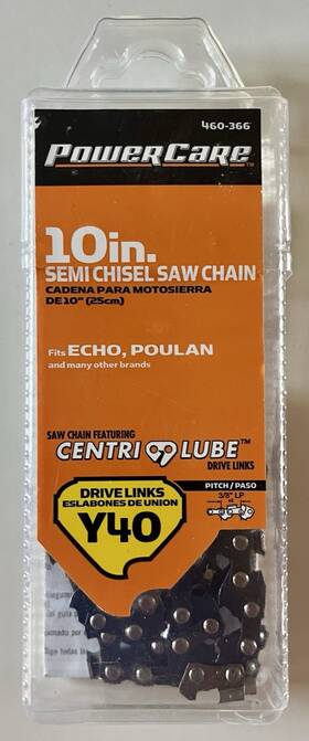 Power Care 1002-159-833 10 Inch Semi-chisel Saw Chain Drive Links Y40 Pitch 3/8 Lp Powercare 460-366