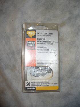 Power Care 600529 Y50 14 Inch Chainsaw Blade Chain 5/32 Low Kickback Chrome 600529-pc New