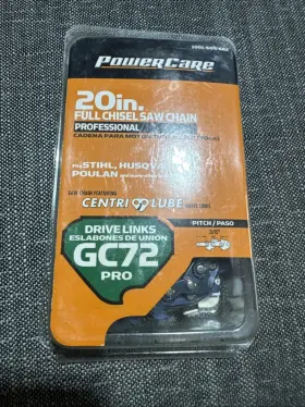 Cl85072pc2 Power Care 20 Inch Gc72 Full Chisel Chainsaw Chain