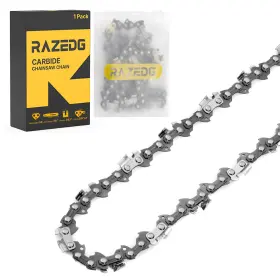 Razedg 037936128119 Carbide Chainsaw Chain 16 Inch 3/8 Lp Pitch .043 Gauge 56 Drive Links F