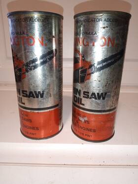 Remington 9788 Set Of 2 1 Pint Cans Vintage Chain Saw Oil Cycle Engines Sae 30