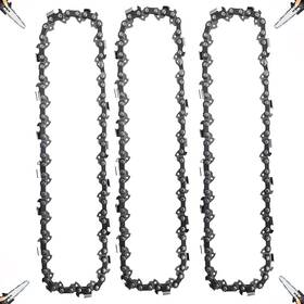 Rmtceg Rmt-61236 8 Inch Chainsaw Chain Replacement 3 Pack 1/4 Lp Pitch 45 Drive Links