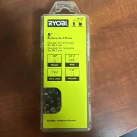 Ry8c1 Ryobi 8 Inch 0.043 Gauge Replacement Chainsaw Chain 33 Links Single Pack