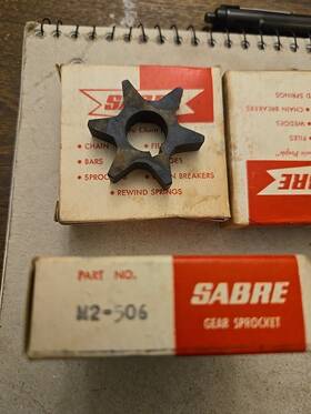 Sabre M2-506 3 Nos Chainsaw 1/2 Pitch 6 Tooth Gear Sprocket For Mcculloch 33