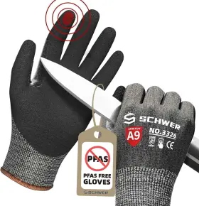 Pr3326 Schwer 650380615112 Proguard Highest Level Cut Resistant Work Gloves Small Black