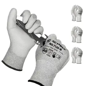 7120 Schwer 3 Pairs Cut Resistant Gloves Ansi A6/a7 Send Randomly X-large Grey
